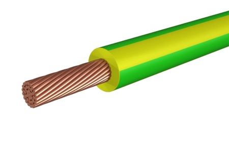Провод ПУГВнг(А)-LS (ПВ 3) 1х10 мм² (желто-зеленый)